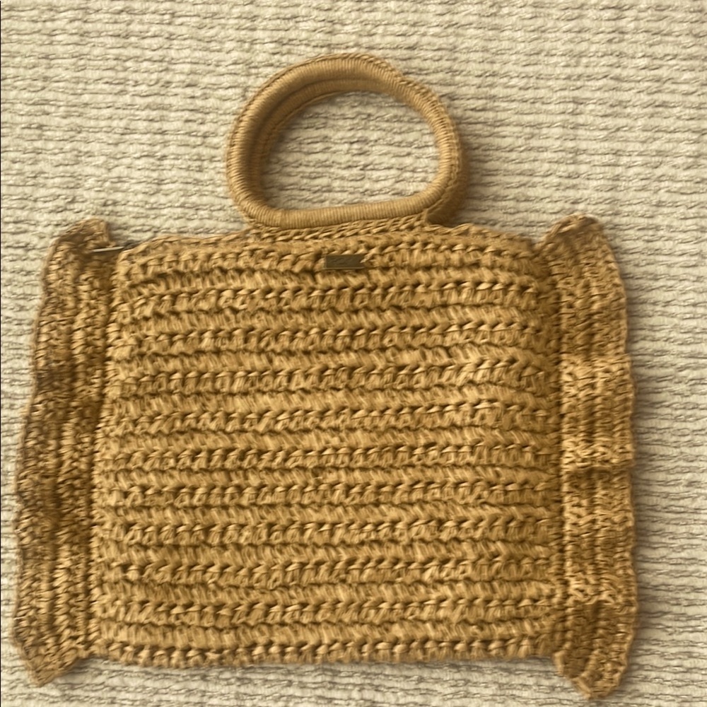 Roxy Bracelet Handle Raffia Bag